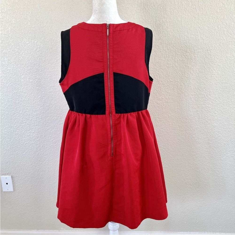 Prabal Gurung for Target Red Sleeveless Dress Black Accents Size 14 - Picture 7 of 16